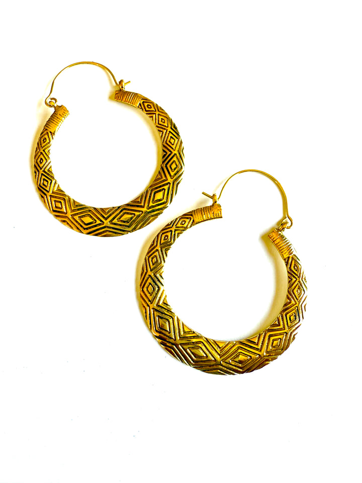Jina Brass Hoop