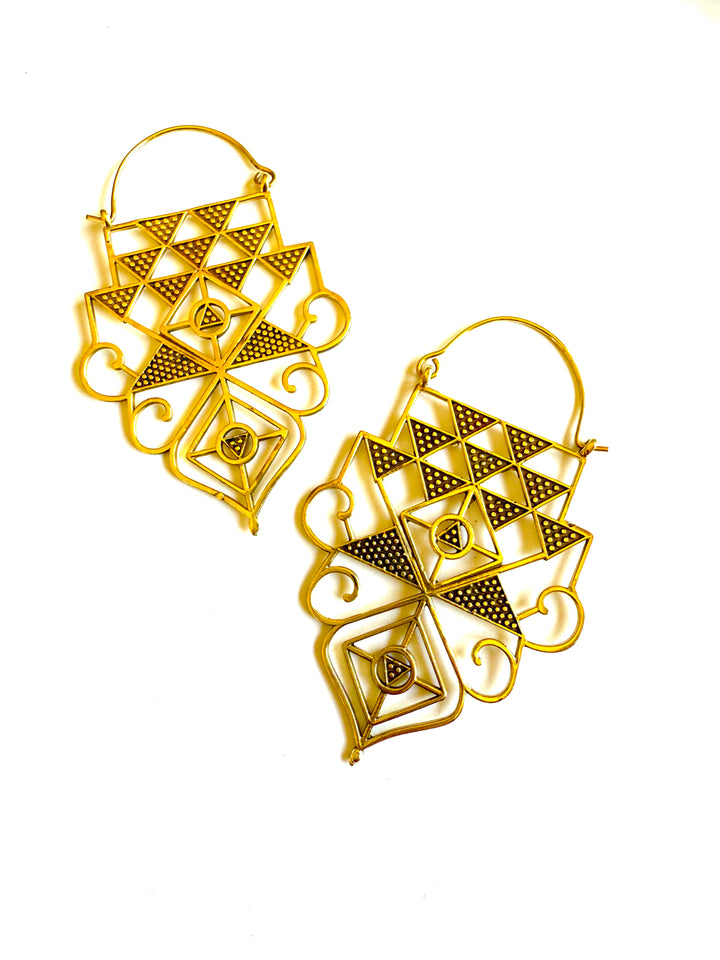 Raina Brass Hoop