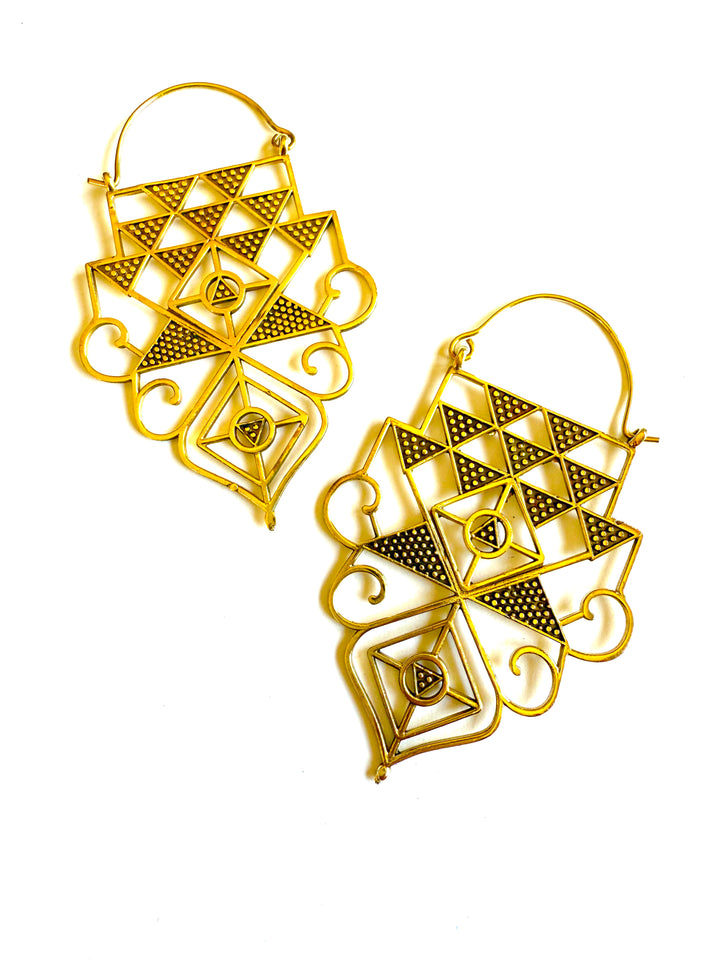 Raina Brass Hoop