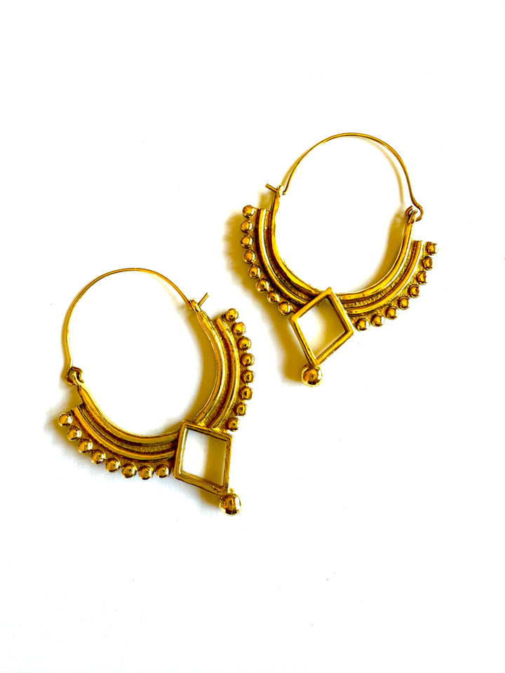 Leena Brass Hoop