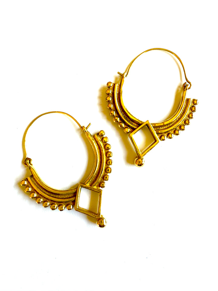 Leena Brass Hoop
