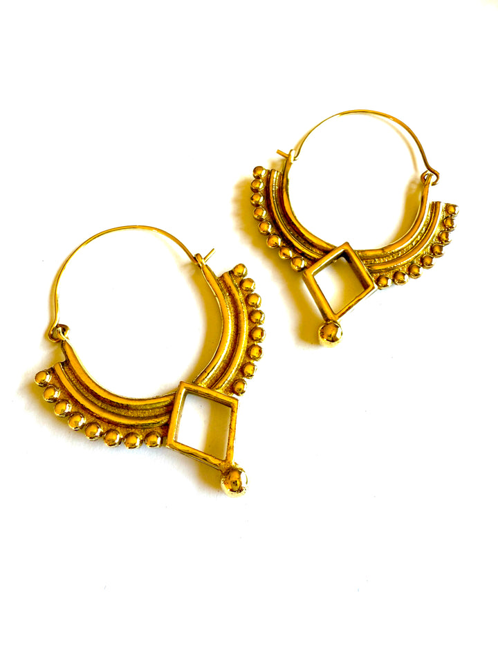 Leena Brass Hoop