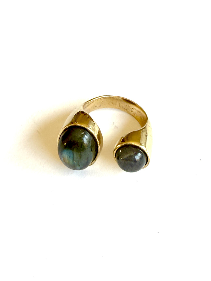 Jia Labradorite Adjustable Ring