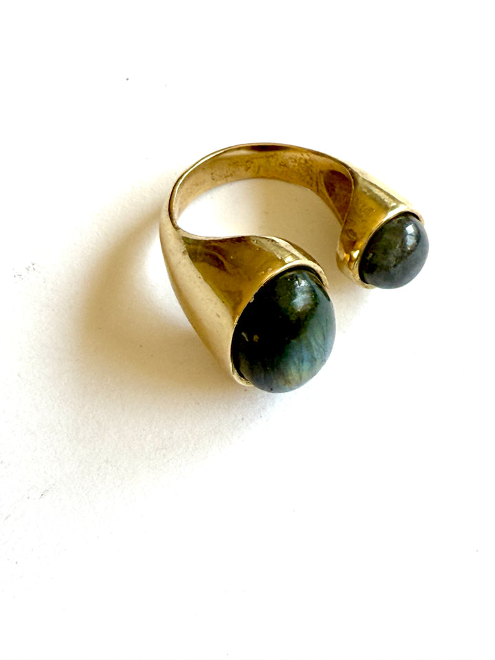 Jia Labradorite Adjustable Ring