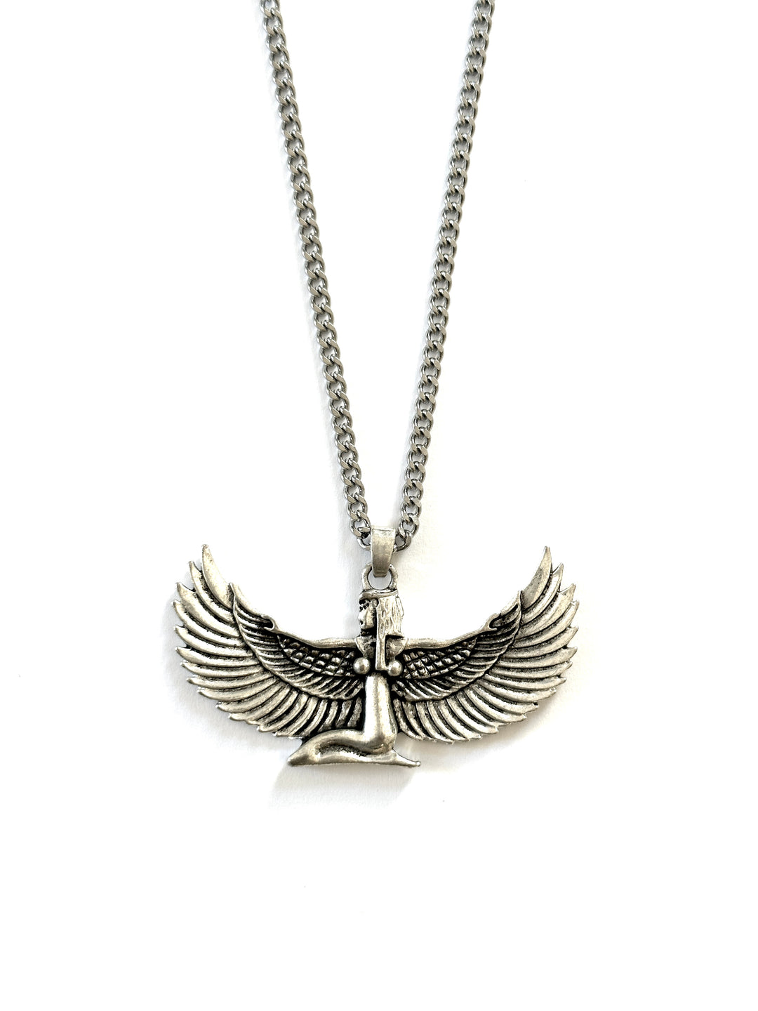 Silver Goddess Isis Charm Necklace