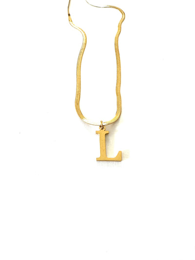 Signature Letter Charm Necklace