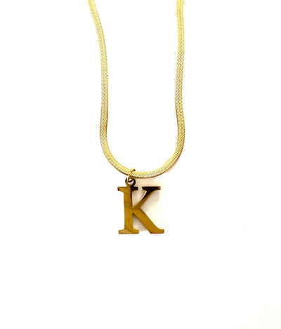 Signature Letter Charm Necklace