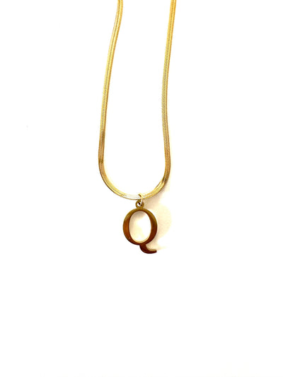 Signature Letter Charm Necklace