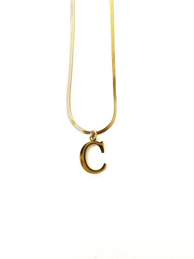 Signature Letter Charm Necklace