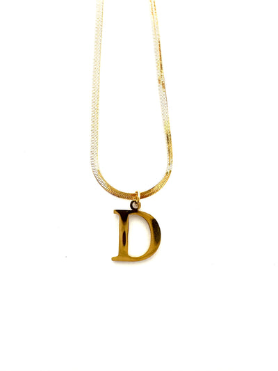 Signature Letter Charm Necklace