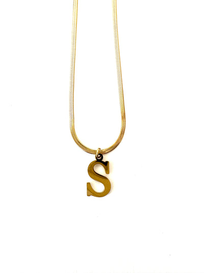 Signature Letter Charm Necklace