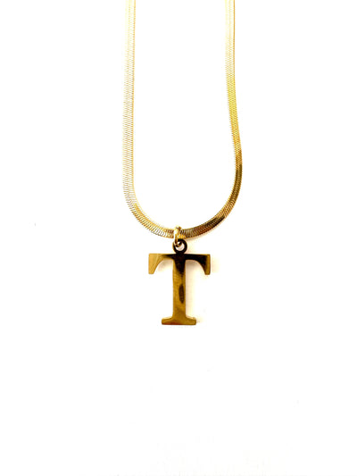 Signature Letter Charm Necklace