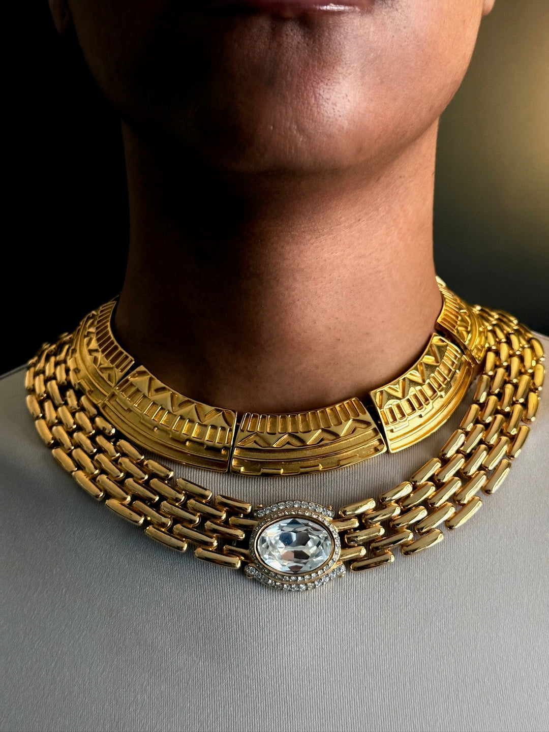 1980's Vintage Givenchy Statement Collar Necklace
