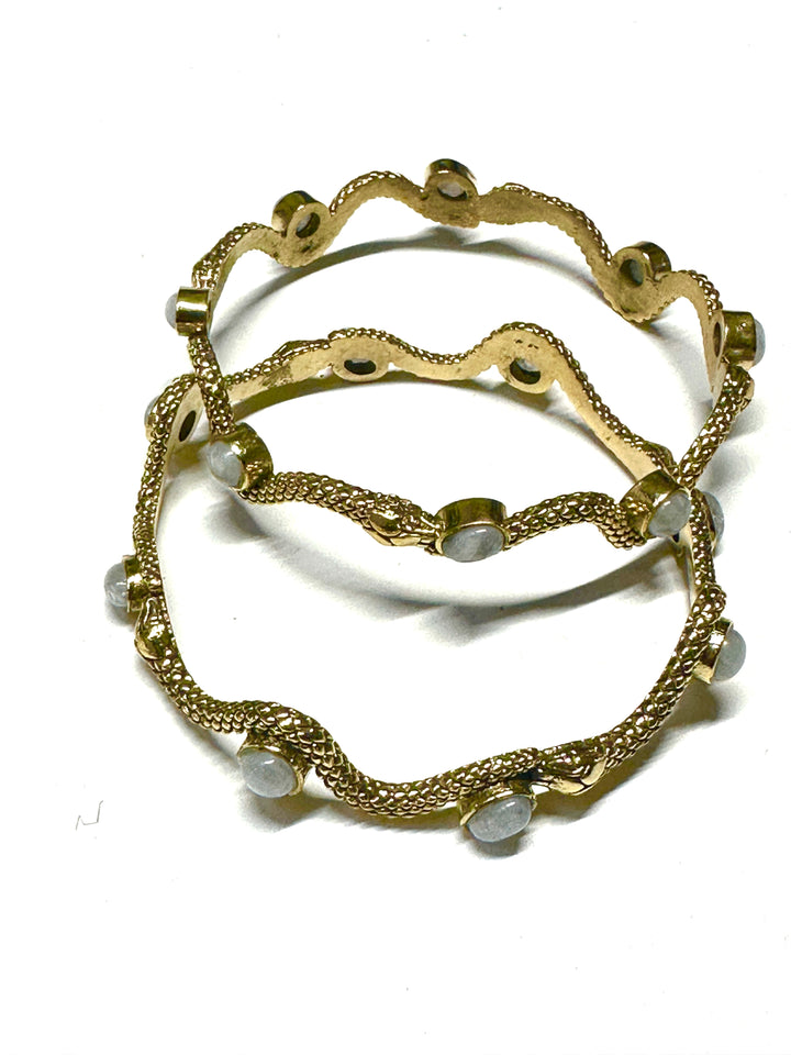 Snake Moonstone Bangle