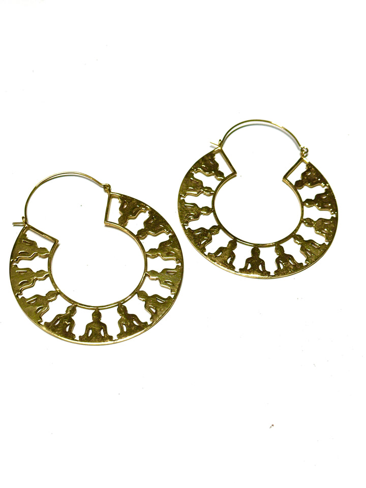 Buddha Brass Hoop
