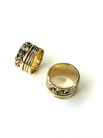 Anisa Crystal Brass Ring