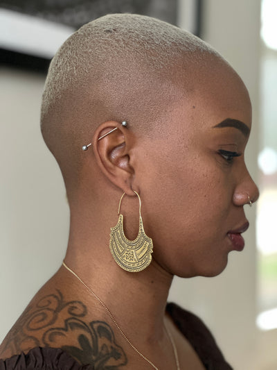 Ela Brass Earring