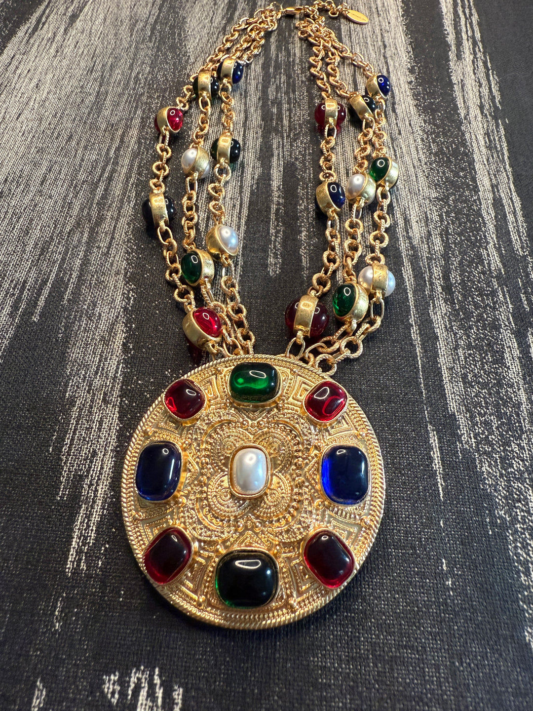 Vintage Catwalk John Cabochon Necklace
