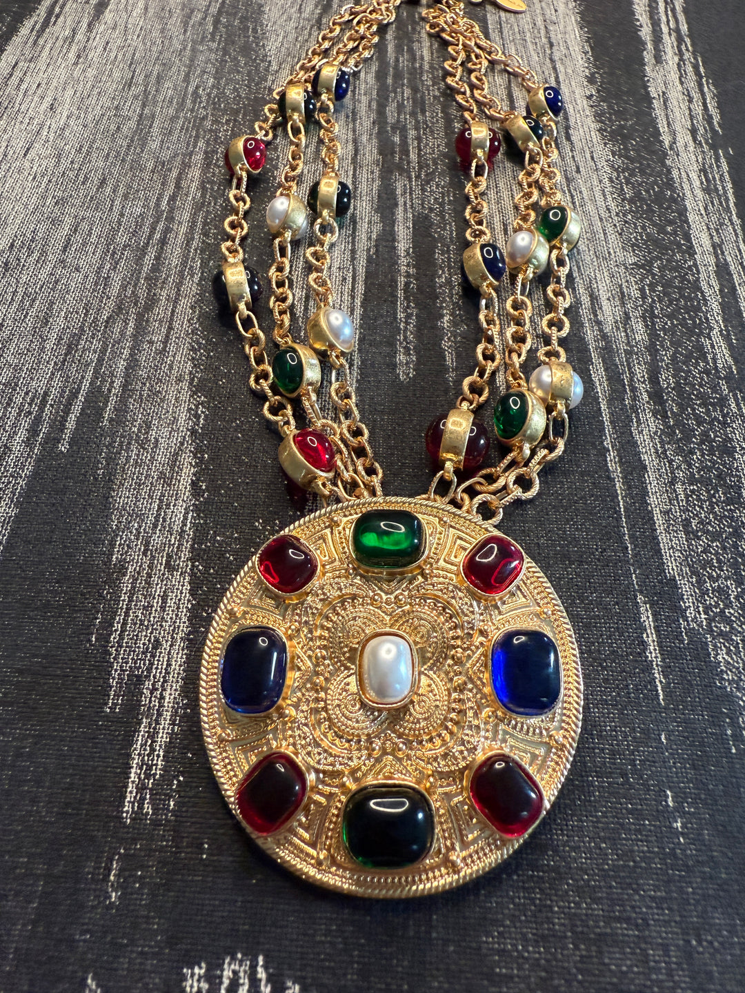 Vintage Catwalk John Cabochon Necklace