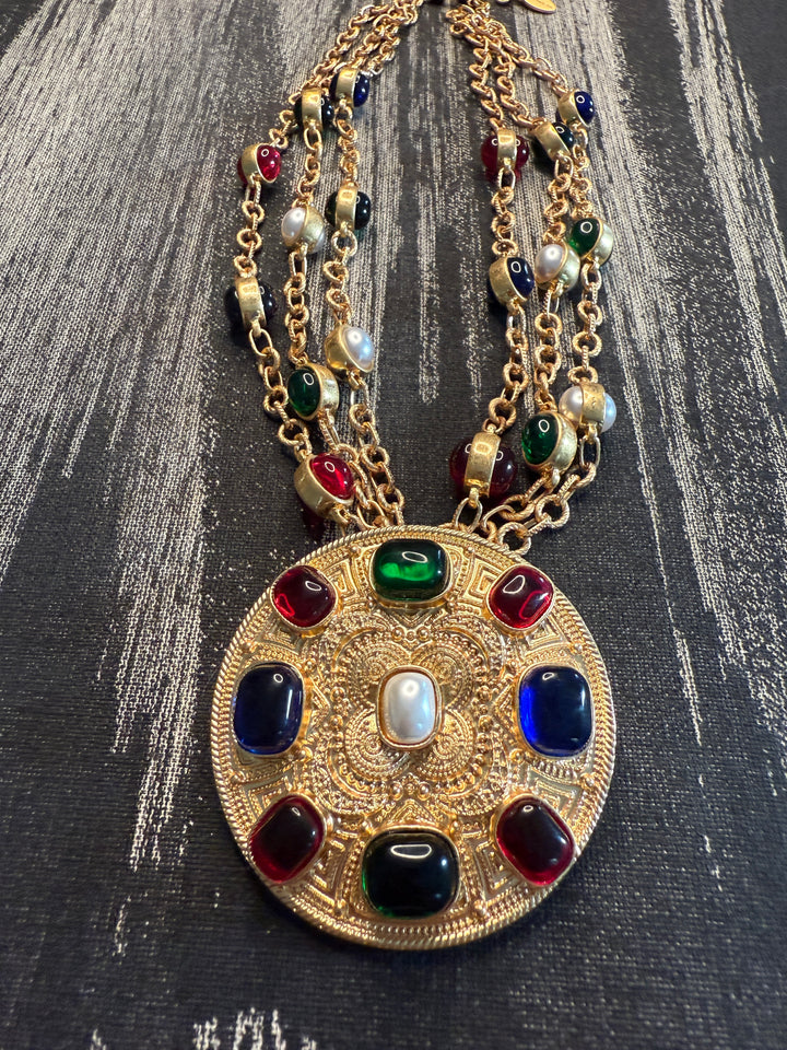Vintage Catwalk John Cabochon Necklace