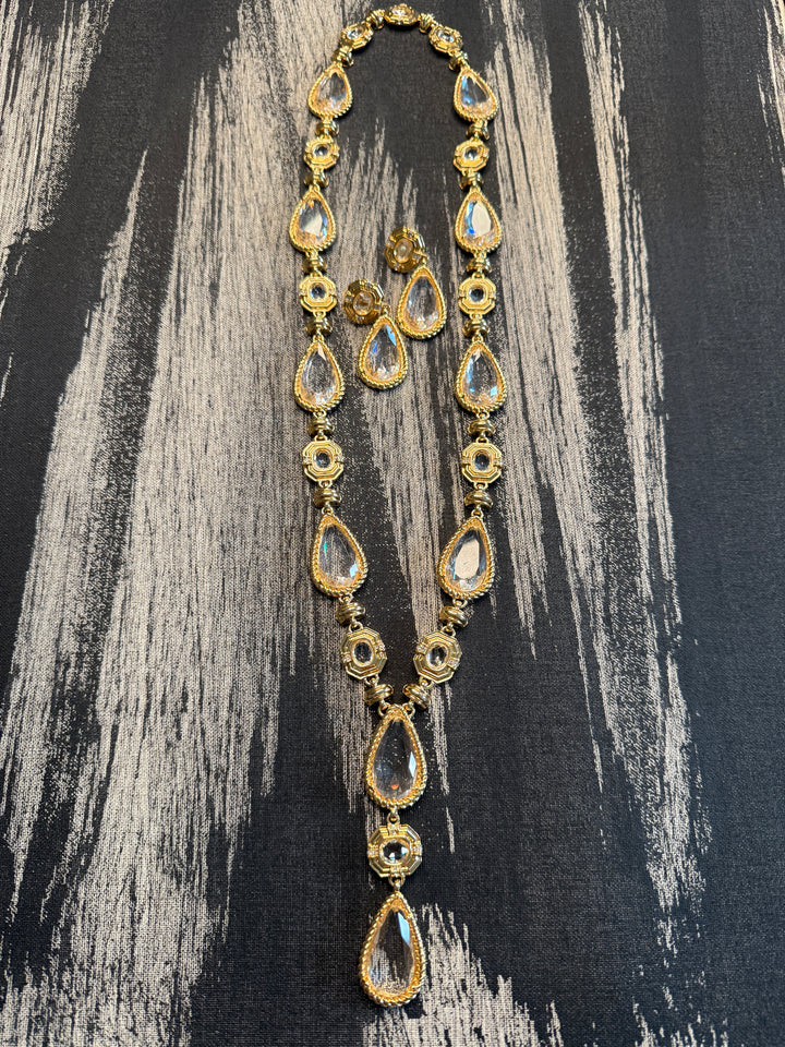 Classic Catwalk John Clear glass Necklace set