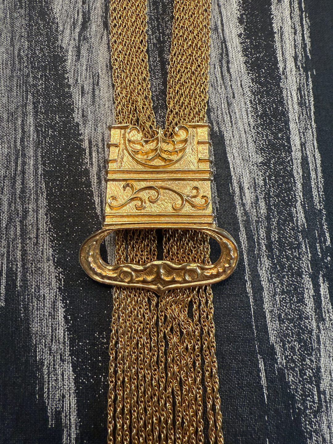 Vintage Large French Couture Etruscan Necklace
