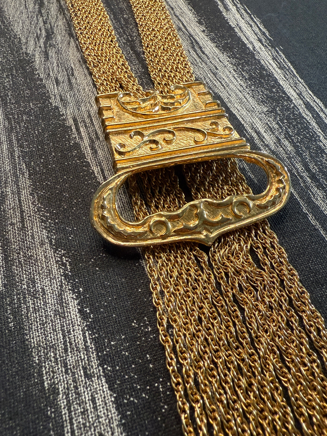 Vintage Large French Couture Etruscan Necklace