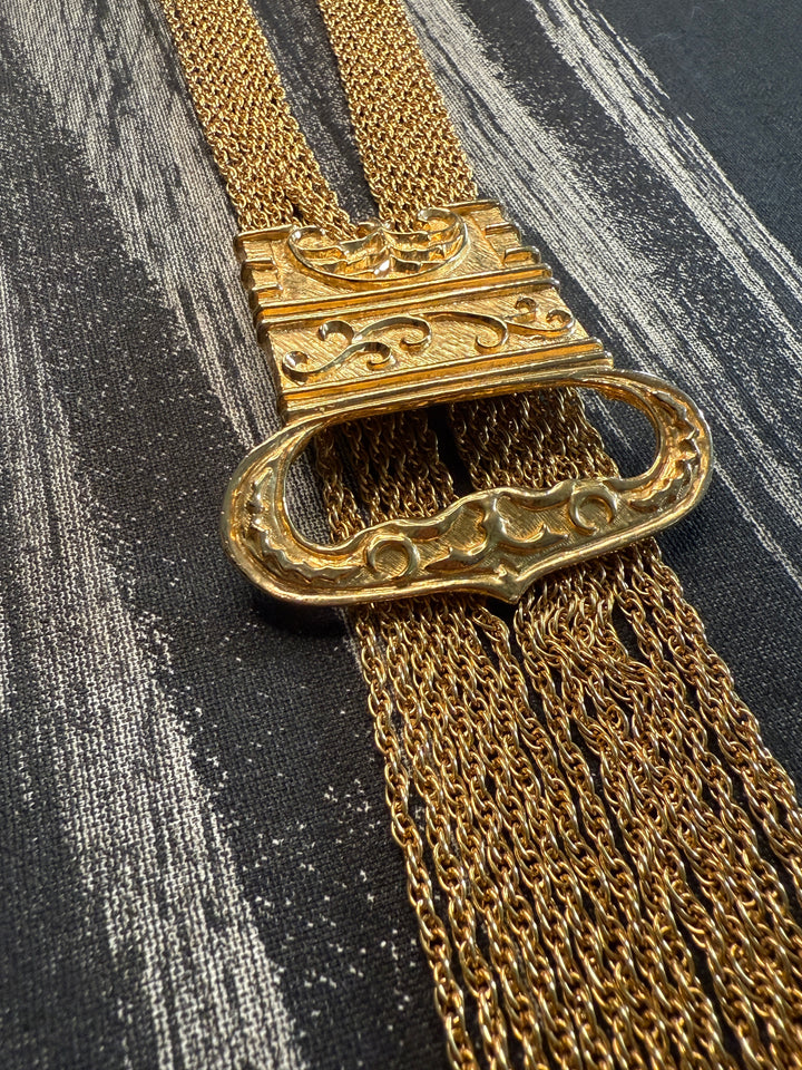 Vintage Large French Couture Etruscan Necklace