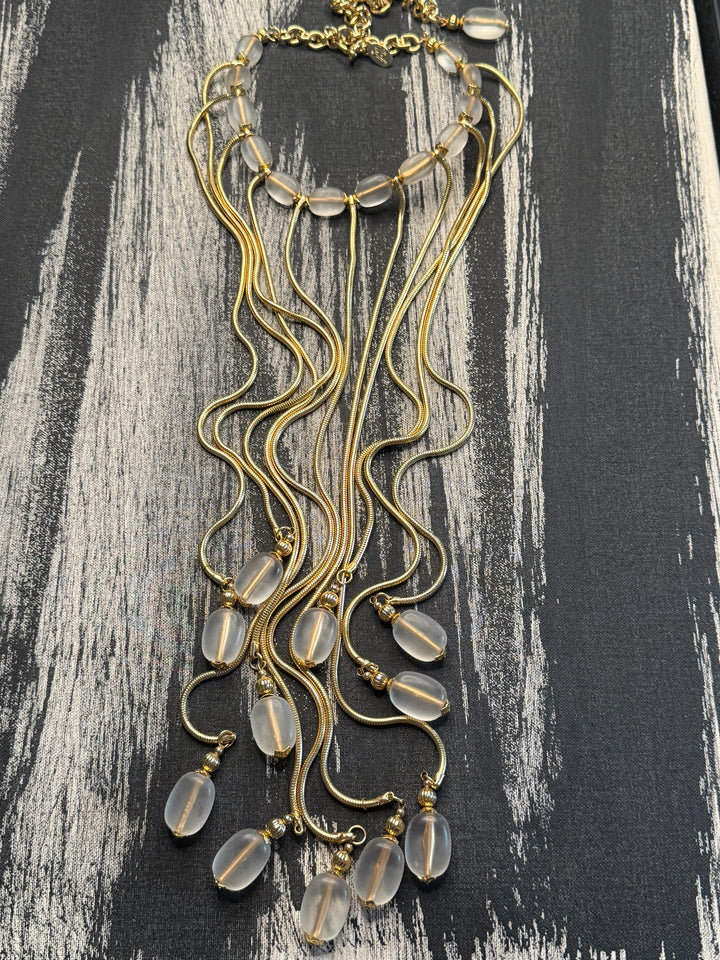 Vintage Julie Rubano Runway Lucite Necklace