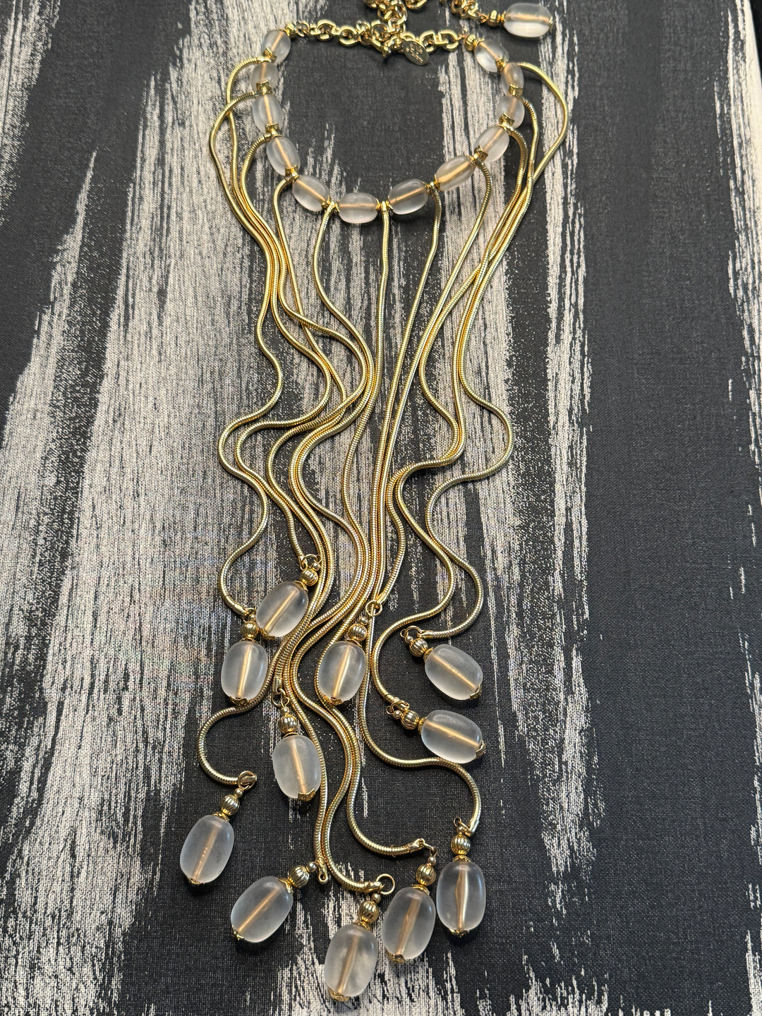 Vintage Julie Rubano Runway Lucite Necklace