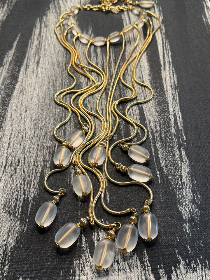 Vintage Julie Rubano Runway Lucite Necklace