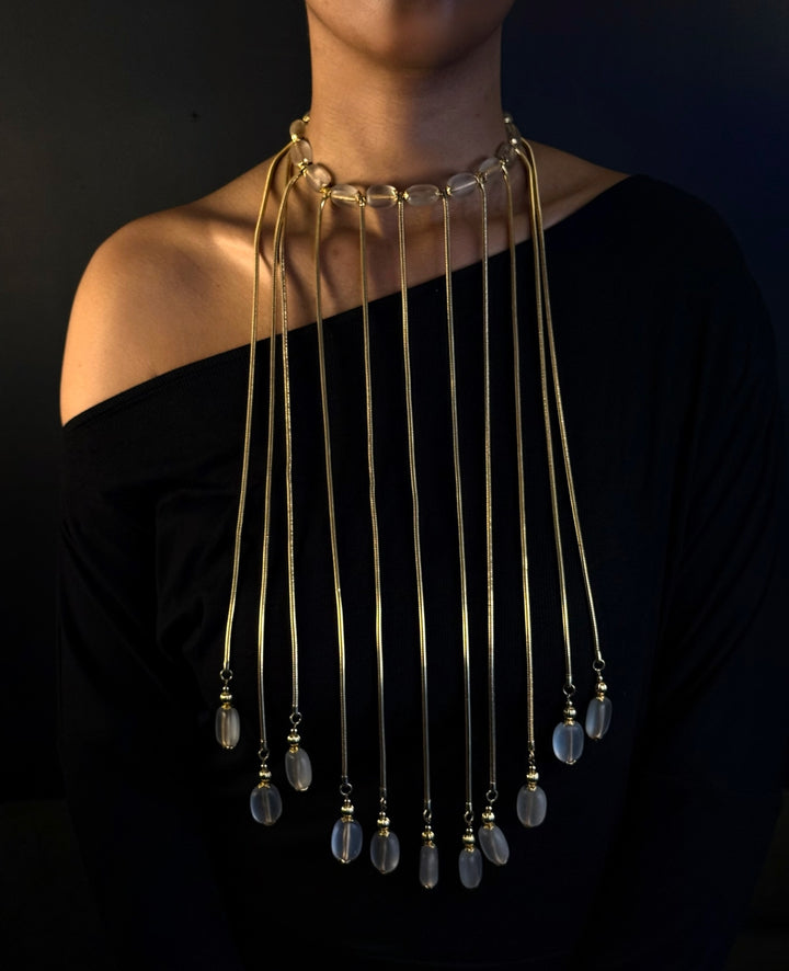 Vintage Julie Rubano Runway Lucite Necklace