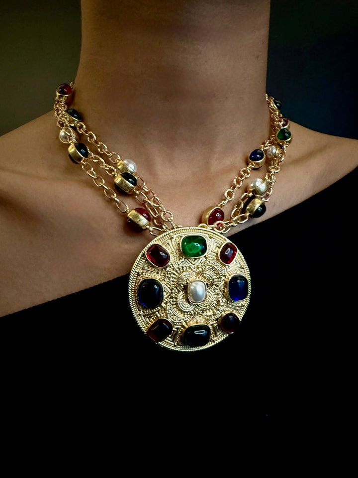 Vintage Catwalk John Cabochon Necklace