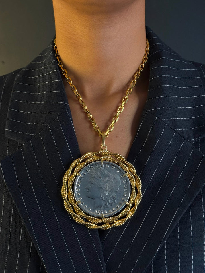 Vintage Massive Rare Jomaz Coin Necklace
