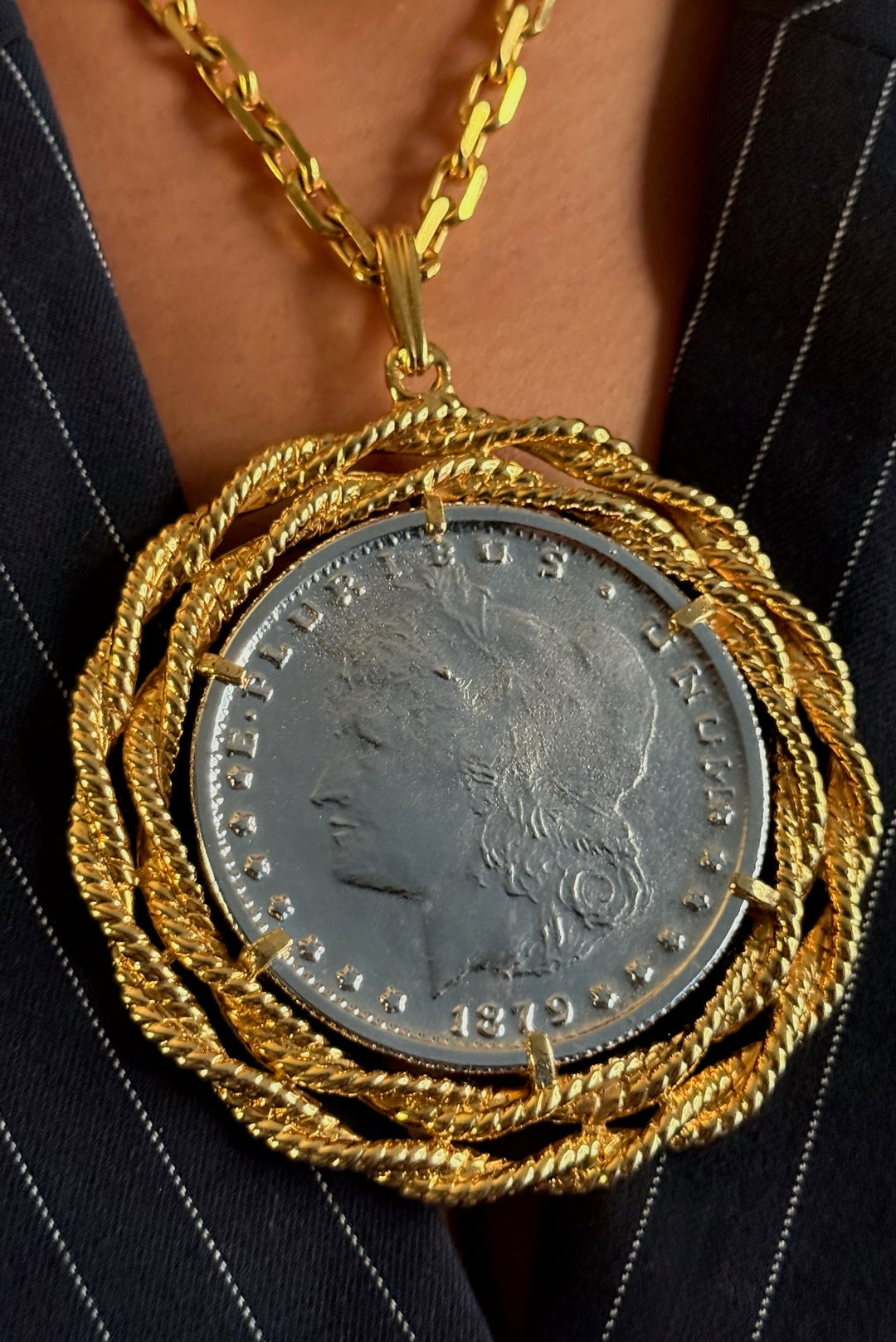 Vintage Massive Rare Jomaz Coin Necklace