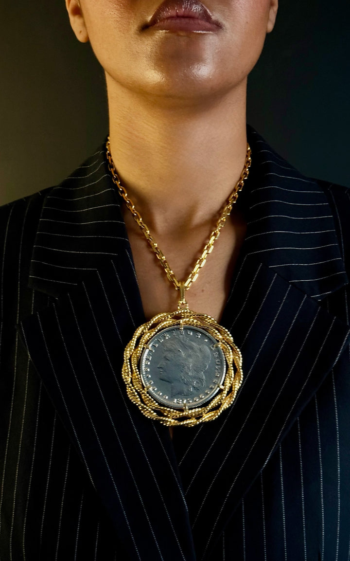 Vintage Massive Rare Jomaz Coin Necklace