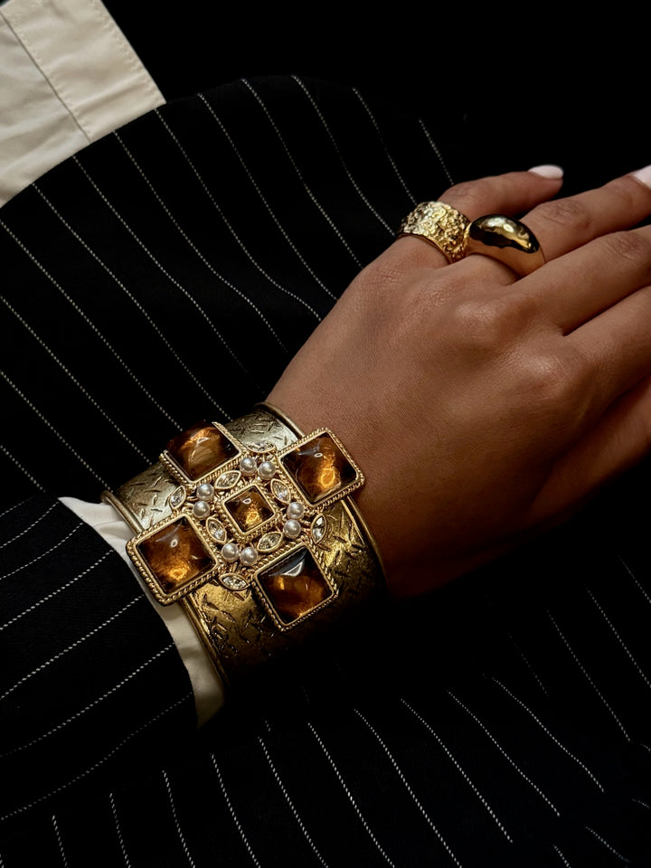 Vintage Catwalk John Glass Cross Cuff