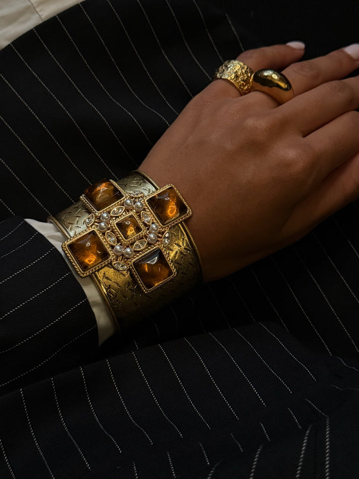 Vintage Catwalk John Glass Cross Cuff