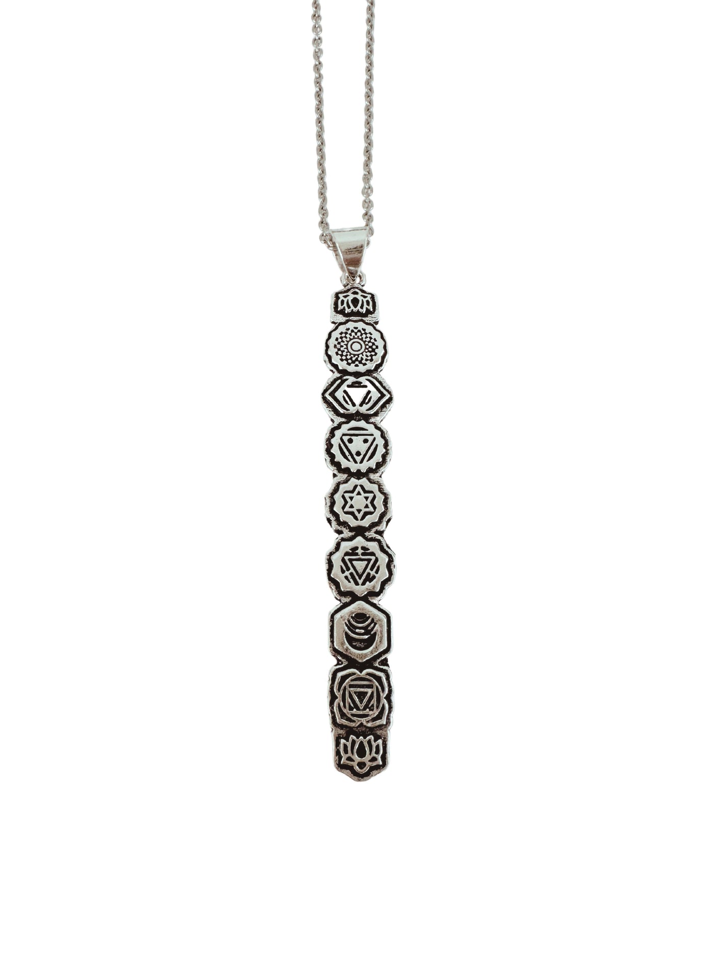 Tiana Chakra Silver Necklace