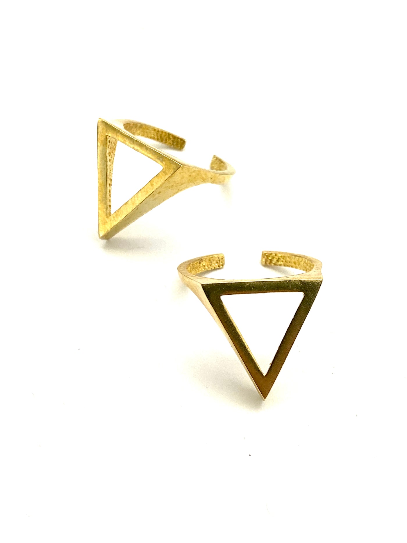 Triangle Adjustable Brass Ring