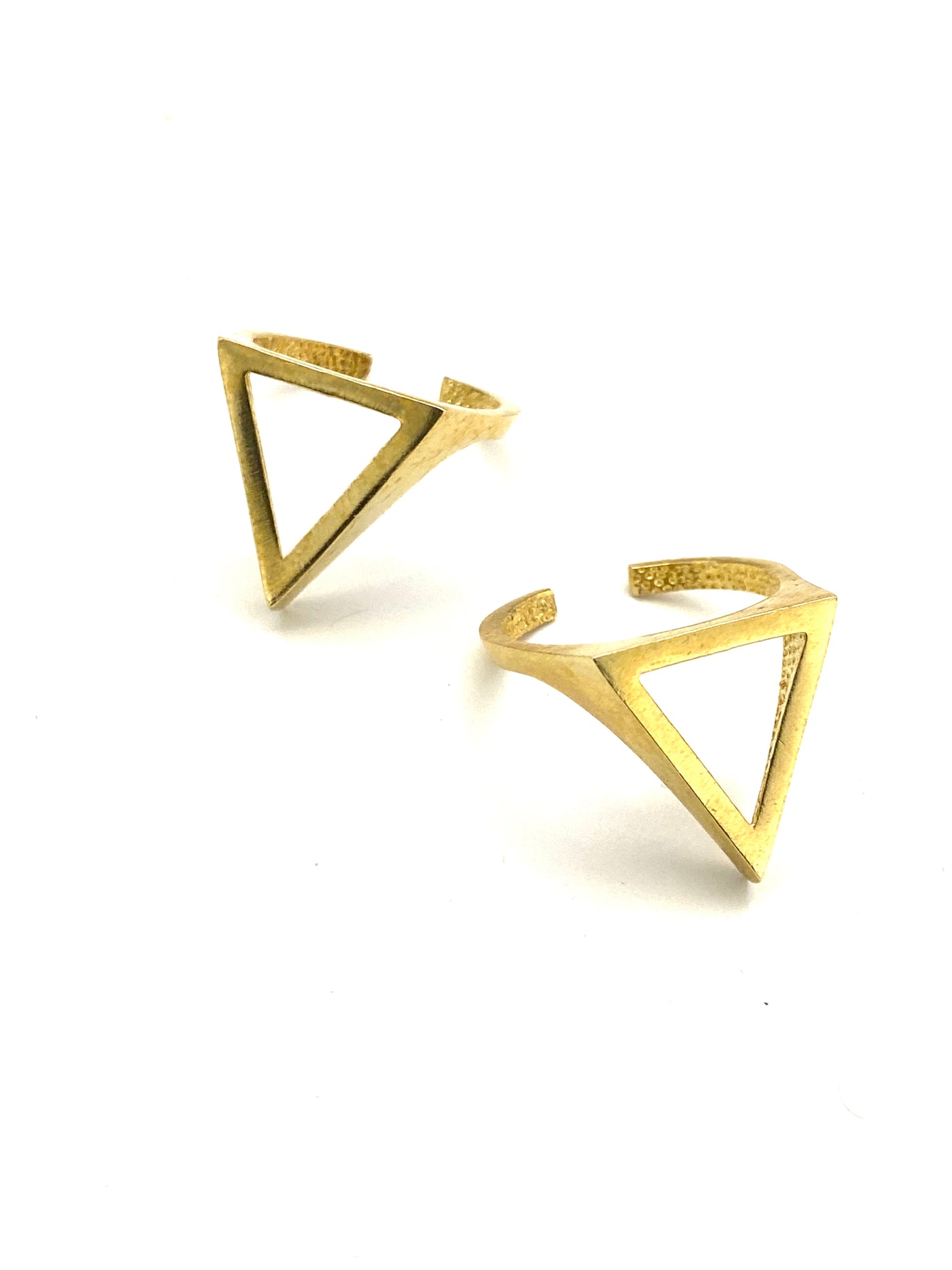 Triangle Adjustable Brass Ring