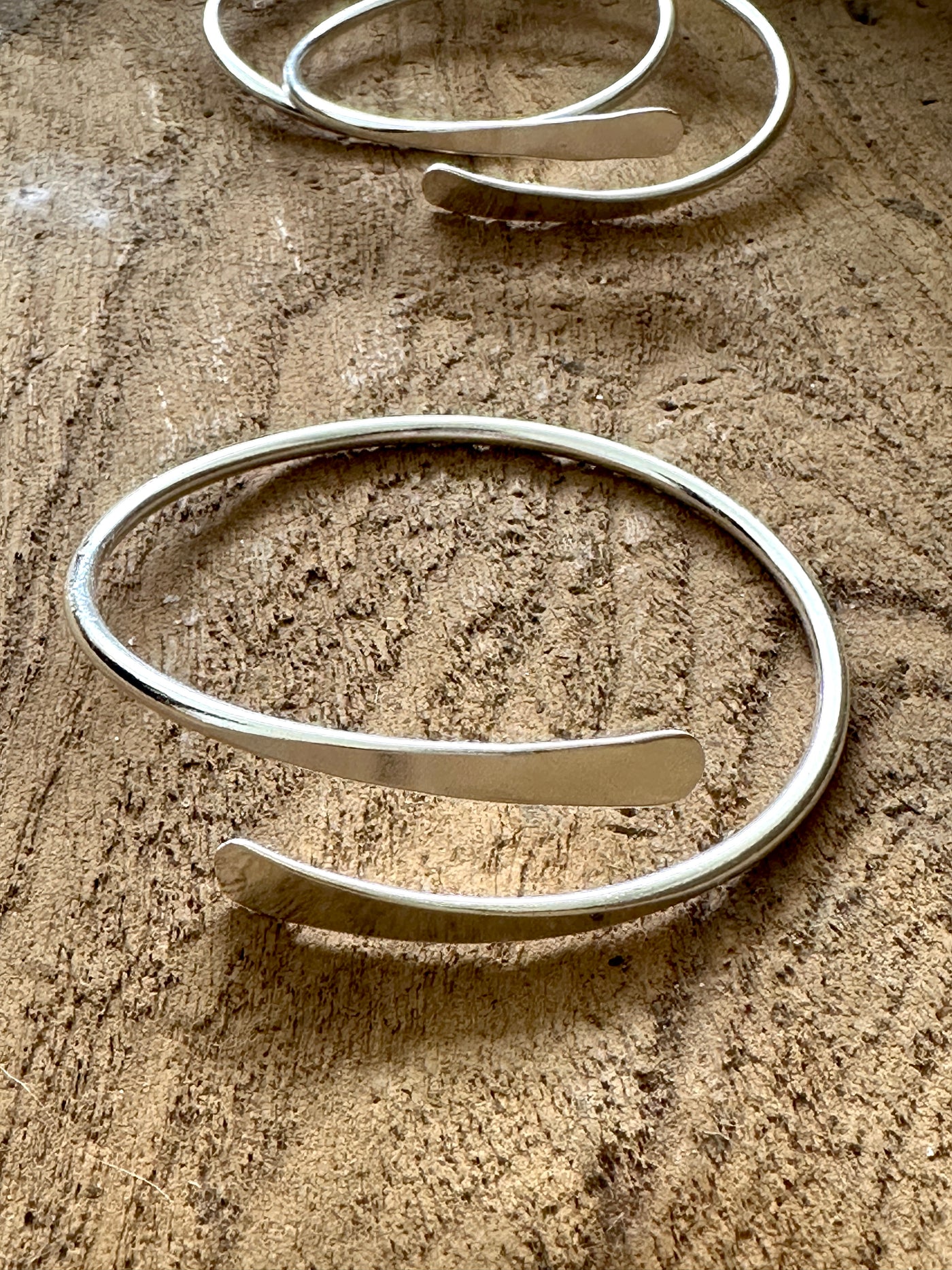 Silver Coil Brass Bangle (not sold in sets)