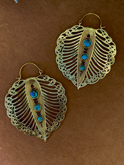 Razi Turquoise Hoop Earring