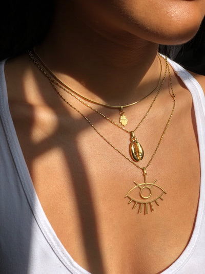 Gold Cowrie Necklace
