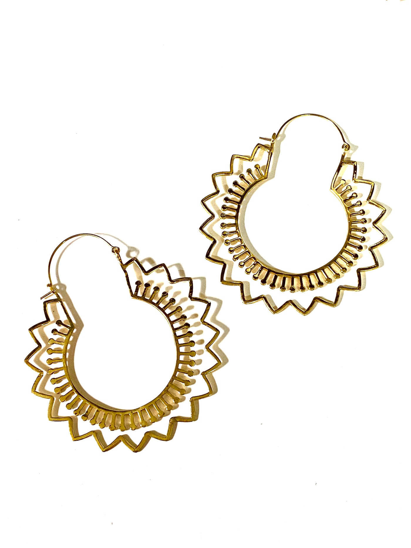 Juhi Brass Earrings