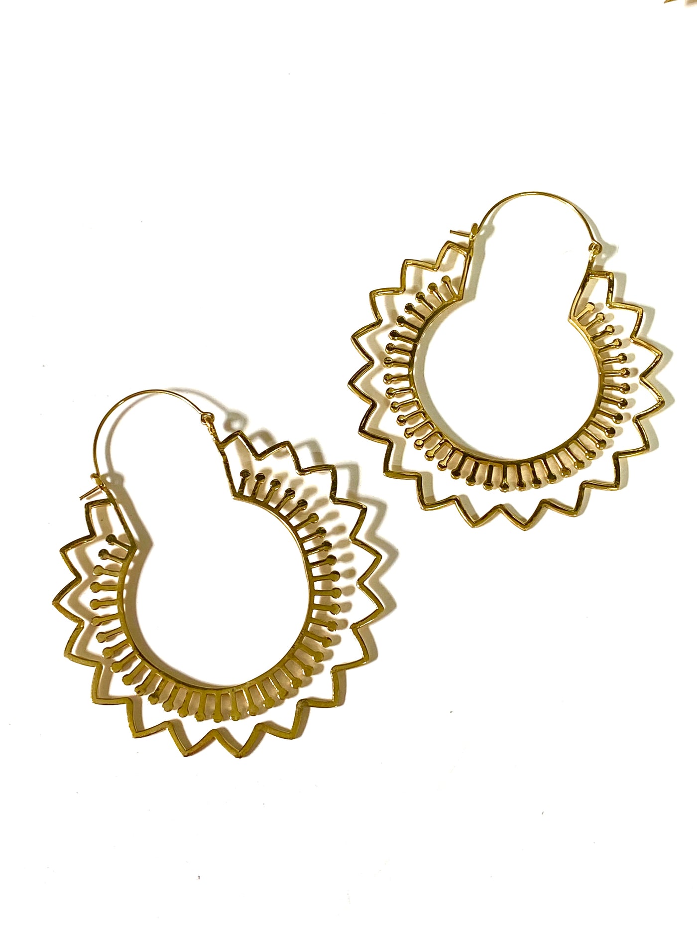 Juhi Brass Earrings