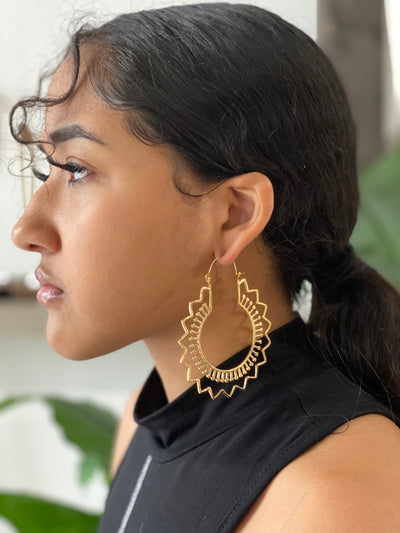 Juhi Brass Earrings