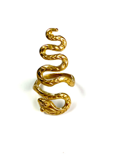 Ushari Snake Brass Ring